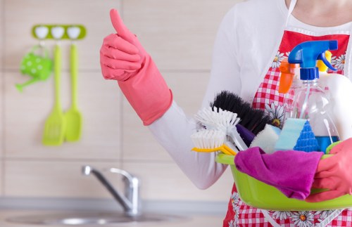 Clapham flat receiving a detailed one off clean